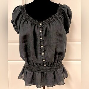 Nine West Smocked Waist Blouse